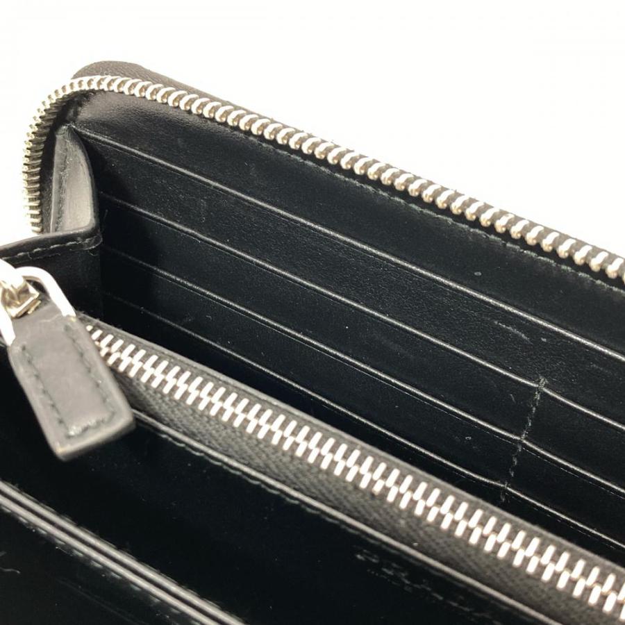 PRADA（プラダ） ラウンドファスナー 長財布 2ML317 ブラック シルバー