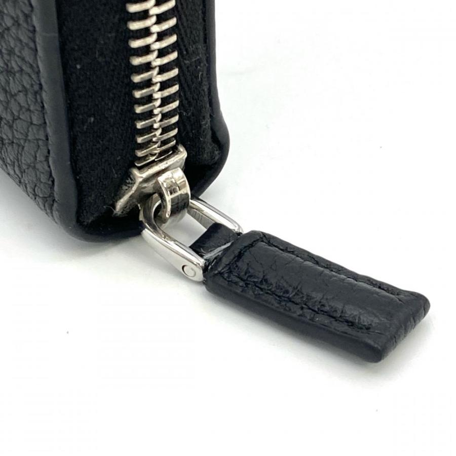 PRADA（プラダ） ラウンドファスナー 長財布 2ML317 ブラック シルバー