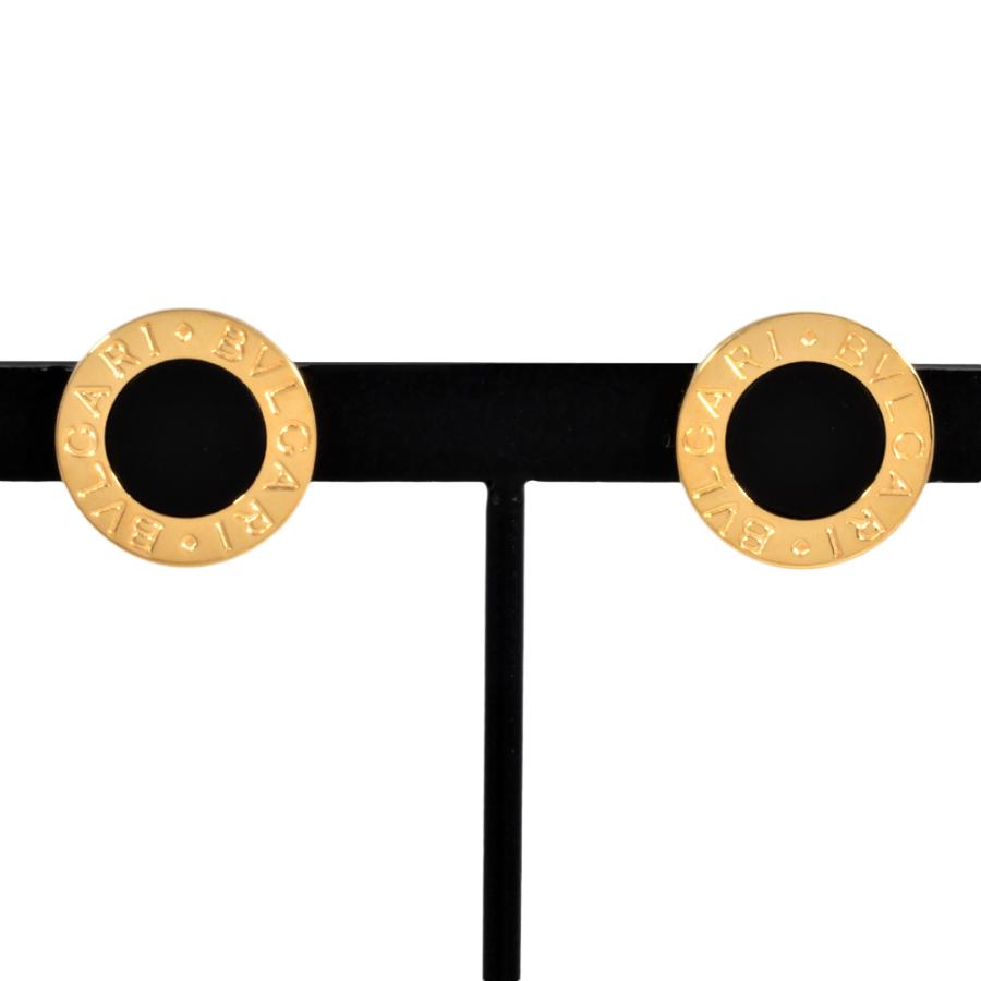 ブルガリ・ブルガリ ブルガリ BVLGARI オニキス ピアス K18YG 計6.4g