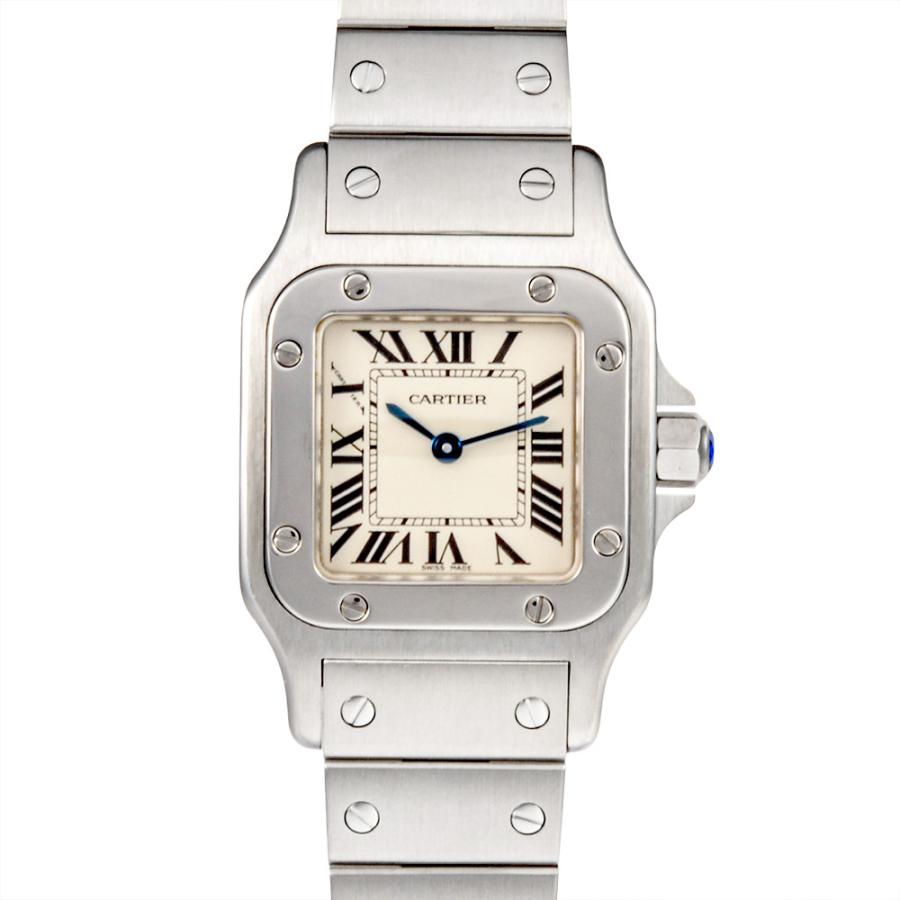 カルティエ Cartier 1565 W20056D6 サントスガルベ SM 腕時計 アイボリー文字盤 レディース【中古】 Cartier（カルティエ） Cartier 1565 W20056D6 サントスガルベ SM