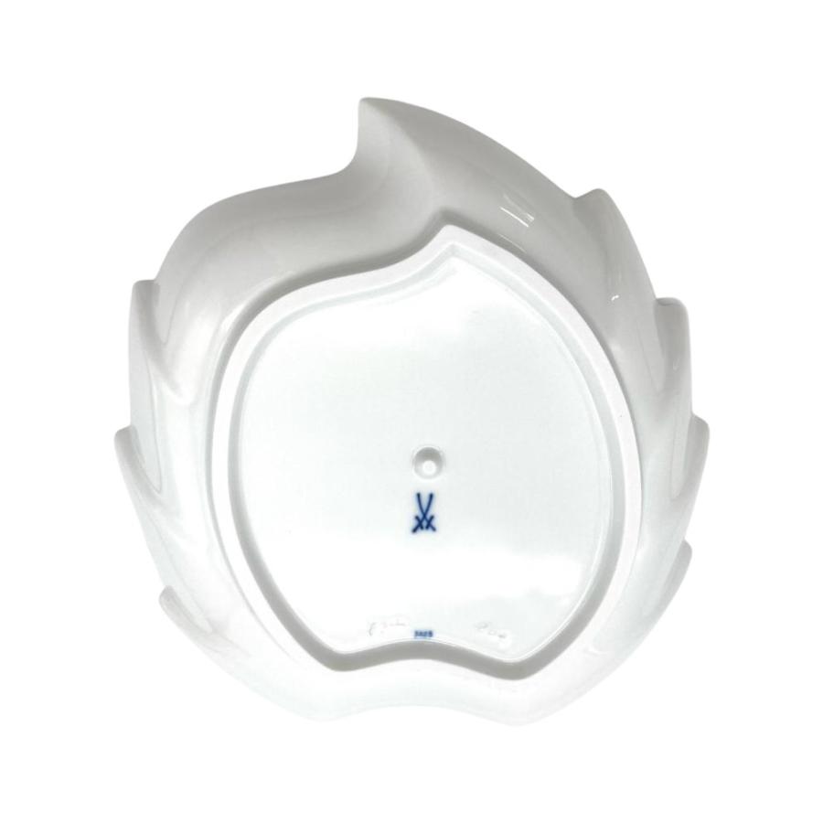 マイセン Meissen ブルーオニオン リーフ プレート 皿 陶器 ホワイト