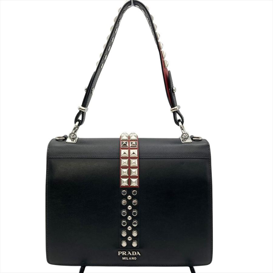 PRADA（プラダ） スタッズ ショルダーバッグ 2WAY レザー 1BA179