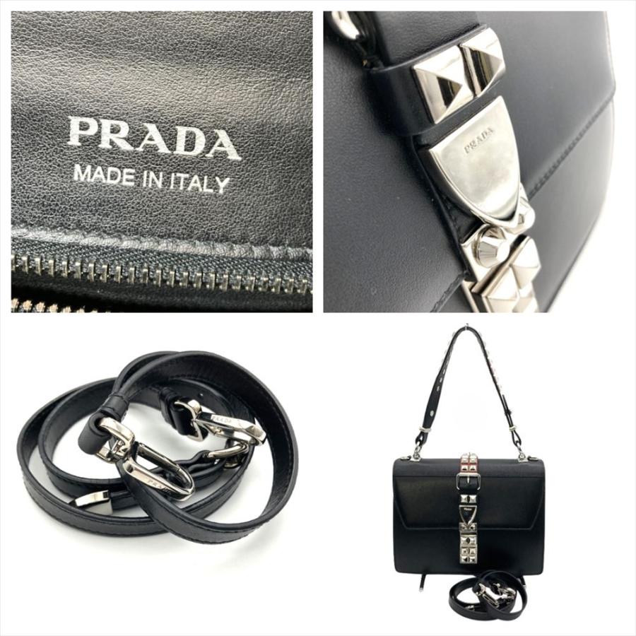 PRADA（プラダ） スタッズ ショルダーバッグ 2WAY レザー 1BA179
