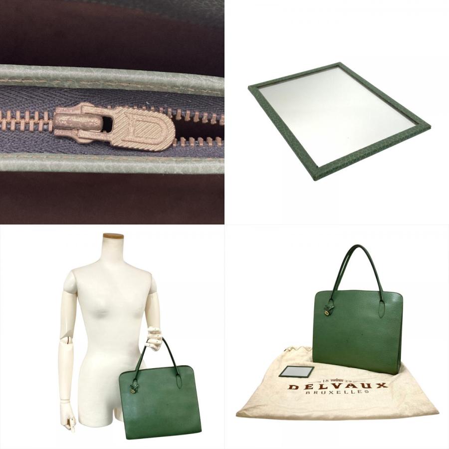 【美品】デルヴォー セピア Dチャーム グレインカーフレザー ベージュ系 デルヴォー DELVAUX セピア Sepia ハンドバッグ グレインカーフレザー