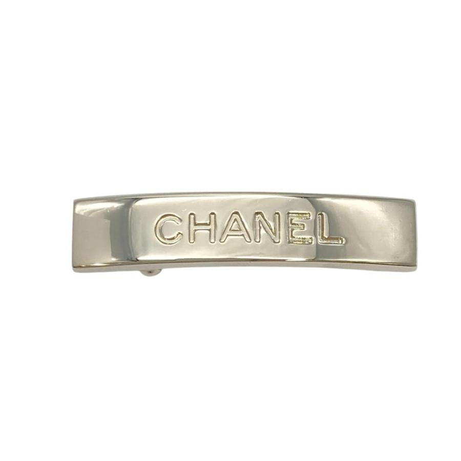 CHANEL（シャネル） ロゴ バレッタ ヘアクリップ メタル シルバー