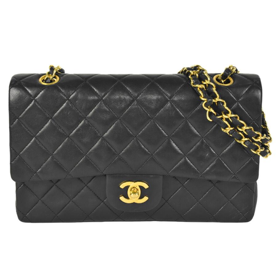 シャネル CHANEL マトラッセ25 1番 Wフラップ Wチェーン ショルダーバッグ ココマーク ラムスキン ブラック ゴールド金具 ヴィンテージ  A01112 : it1gi1m1khsk : ゴールドプラザ ヤフー店 - 通販 - Yahoo!ショッピング