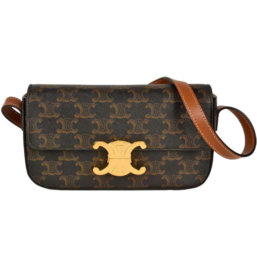 CELINE セリーヌ トリオンフ キャンバス×レザー ショルダーバッグ TRIOMPHE セリーヌ CELINE クロード トリオンフ ワンショルダー