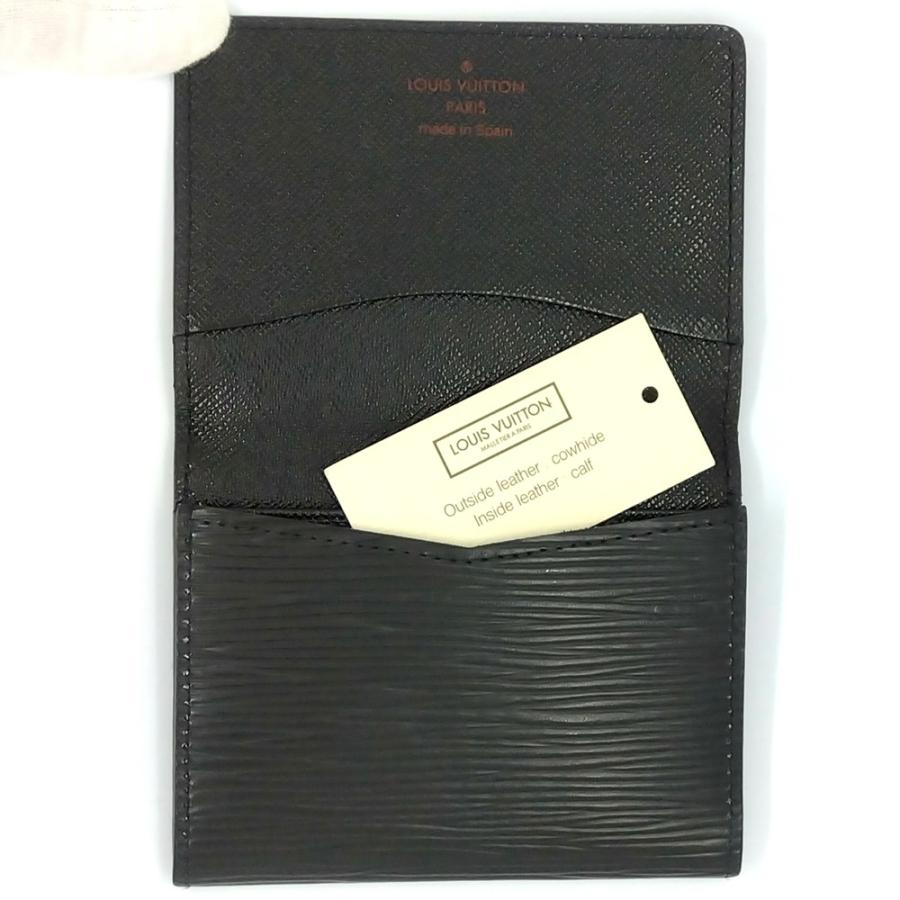 極美品　ルイヴィトン　エピ　名刺入れ　カードケース　M56582 黒　男女兼用 ルイヴィトン カードケース エピ 黒 本革型押しレザー パス