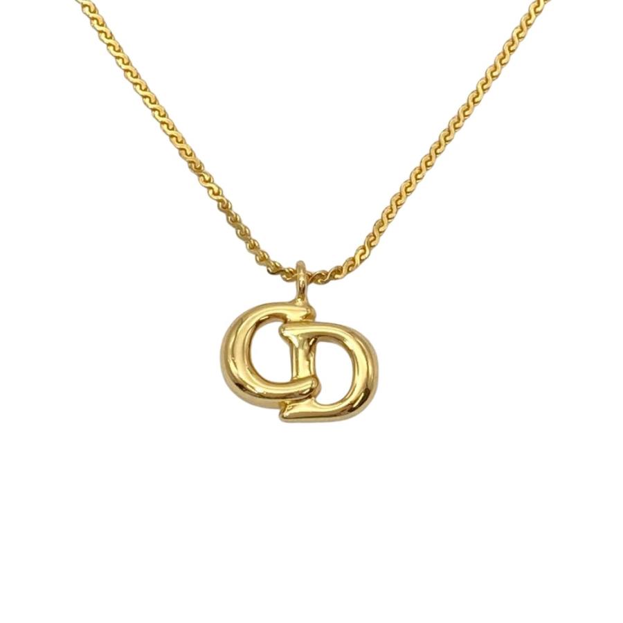 美品クリスチャンディオール GPゴールド チェーン スター CDロゴ　片耳 クリスチャンディオール Christian Dior CDロゴ ネックレス GP