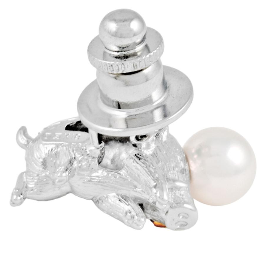 MIKIMOTO ミキモト イノシシ ブローチ シルバー パール 7.0mm MIKIMOTO ミキモト イノシシ ブローチ シルバー パール 7.0mm
