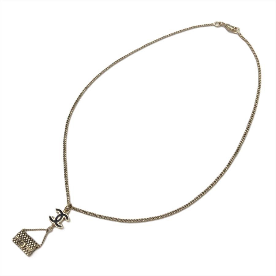 極美品✨シャネル バッグモチーフ マトラッセ ネックレス ゴールド ココマーク CHANEL（シャネル） ココマーク マトラッセ ネックレス メタル 09A