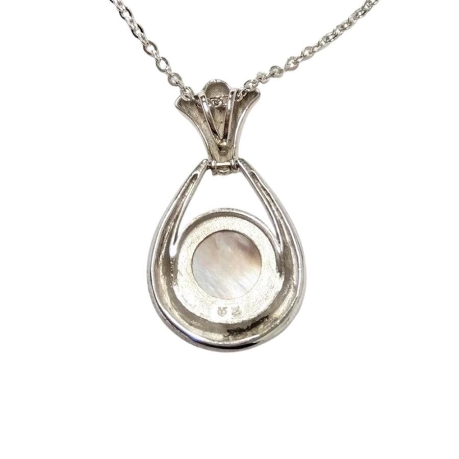 タサキ TASAKI ペアシェイプ ロング ネックレス SV925 11.5g