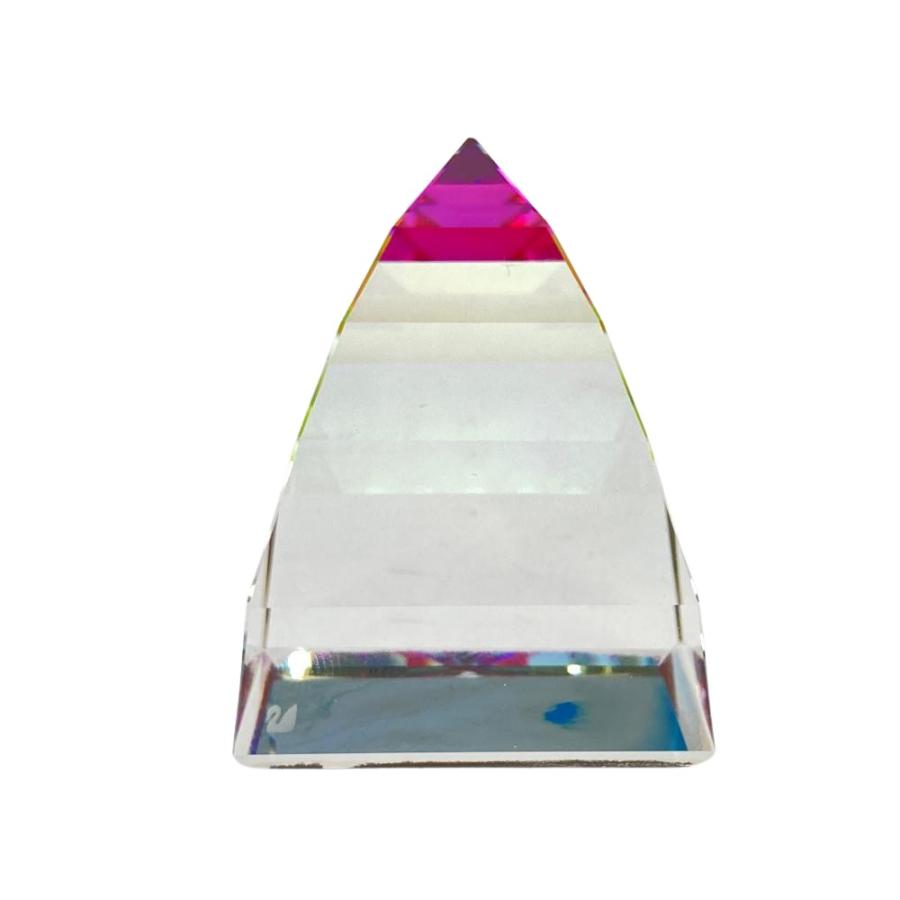 スワロフスキー オーロラ ピラミッド ペーパーウェイト 置物　※元箱付属 SWAROVSKI（スワロフスキー） ピラミッド Pyramid ペーパーウェイト