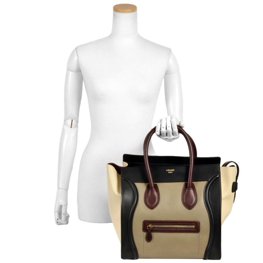 CELINE セリーヌ ラゲージ ミニショッパー ハンドバッグ レザー マルチ