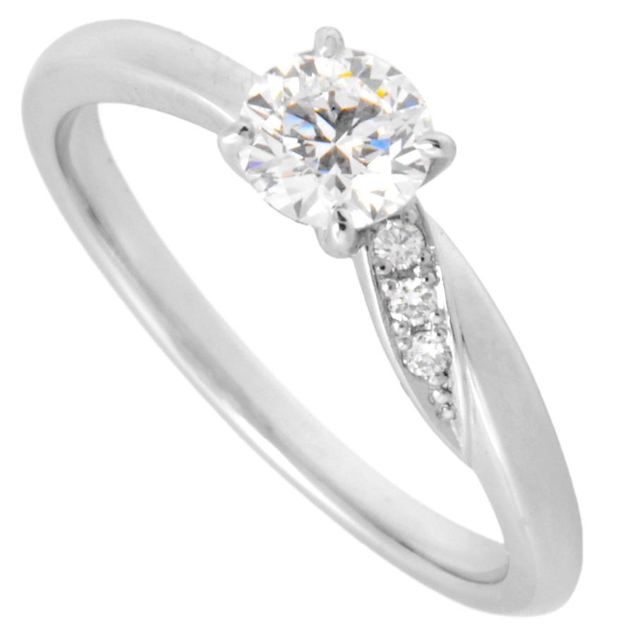 俄 NIWAKA 木洩日 ソリティア リング 指輪 ダイヤモンド 0.28ct 約6号 