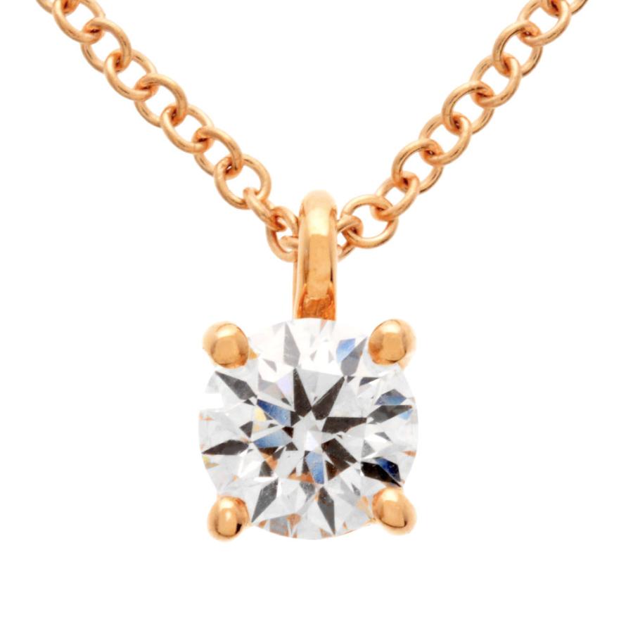 正規品　Tiffany & Co. K18 ソリティアダイヤモンドネックレスPG TIFFANY&Co.（ティファニー） ソリティア ネックレス ダイヤモンド