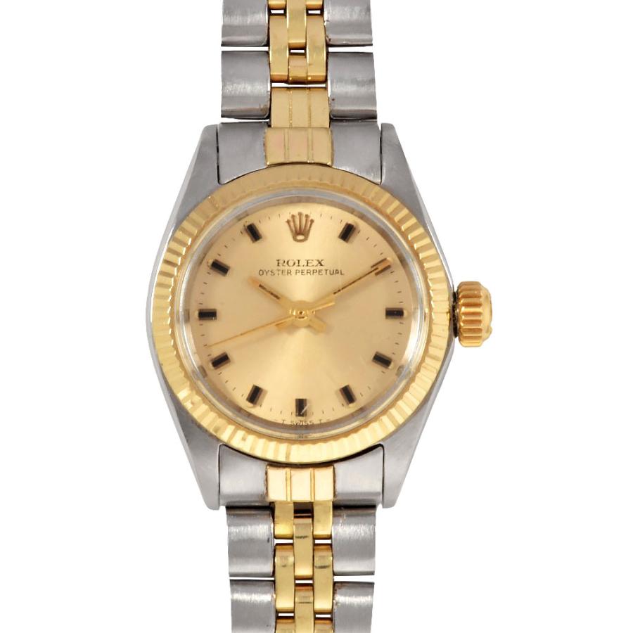 1959年前後 ROLEX オイスターパーペチュアル Ref.6619 シャンパンゴールド アンティーク品 レディース 腕時計 1959年前後 ROLEX オイスターパーペチュアル Ref.6619 シャンパン