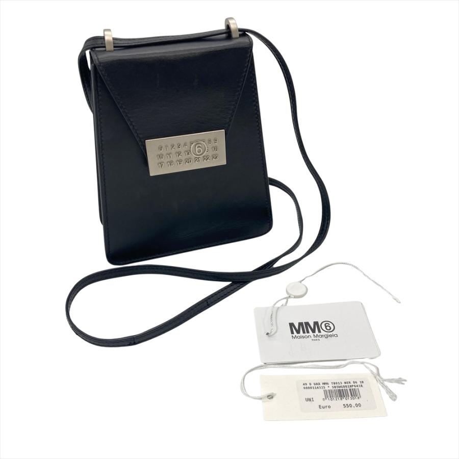 MM6 Maison Margiela ロゴ タグ ベルトバッグ ワンショルダー MM6 Maison Margiela ナンバーアップリケ ベルトバッグ | ブラック