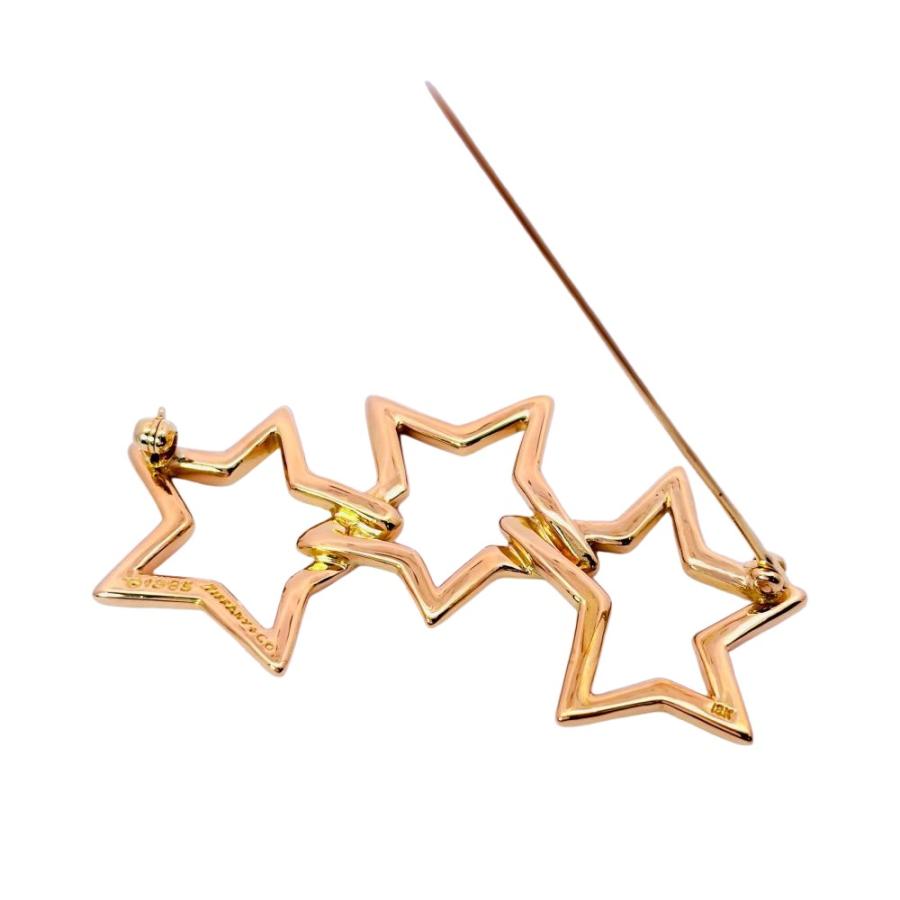 TIFFANY&Co.（ティファニー） トリプルスター ブローチ K18YG 13.4g
