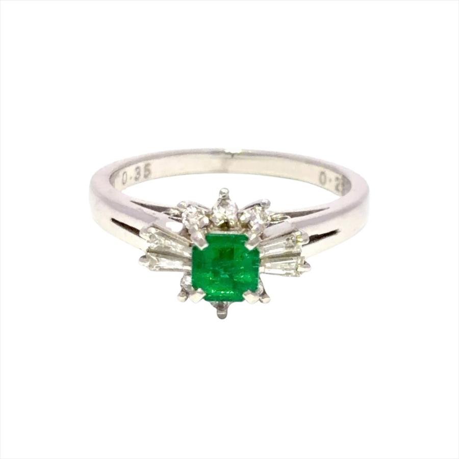 タサキ TASAKI リング 指輪 エメラルド 0.35ct 約11号 Pt900 5.0g