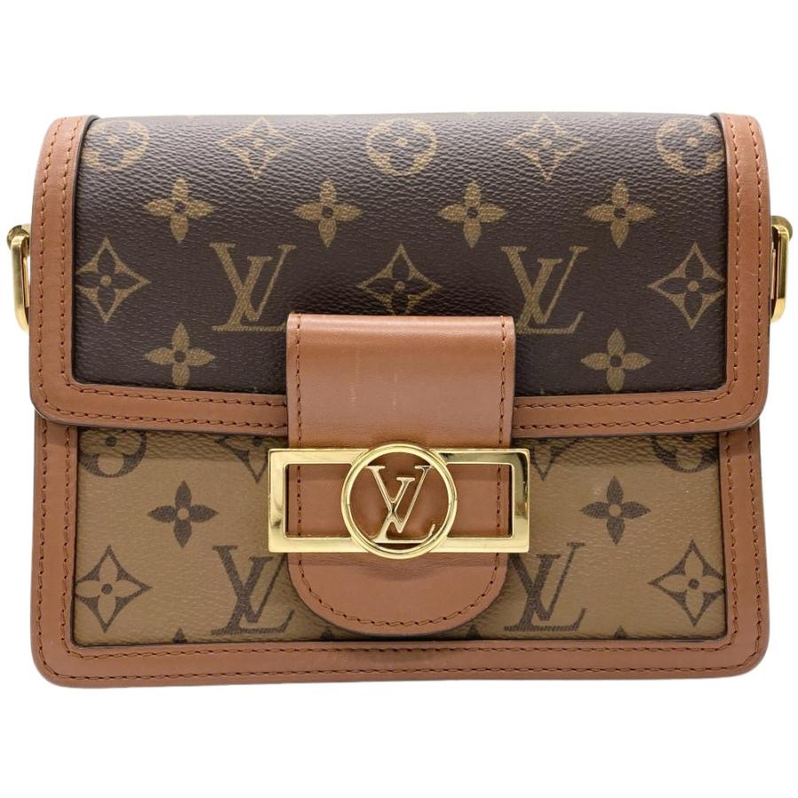ルイ・ヴィトン LOUIS VUITTON ドーフィーヌ MINI ショルダーバッグ バッグ PVCコーティングキャンバス レザー モノグラム・リバース レディース ブラウン系 / ベージュ系 M44580 【中古】 ルイヴィトン☆最新作 モノグラム ドーフィーヌ MINI☆関税込み (Louis