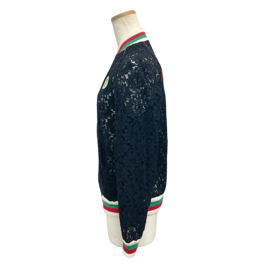【高級】GUCCI 花柄 ブルゾン GGロゴ ビー刺繍 シルク調 M レディース GUCCI（グッチ） GUCCI GG フローラル レース ボンバージャケット