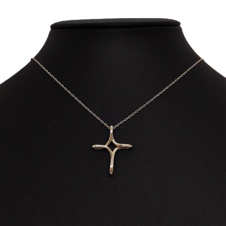 Tiffany & Co. オープンクロス ネックレス シルバー 925 Elsa Peretti ティファニー Tiffany&Co. オープンクロス ネックレス