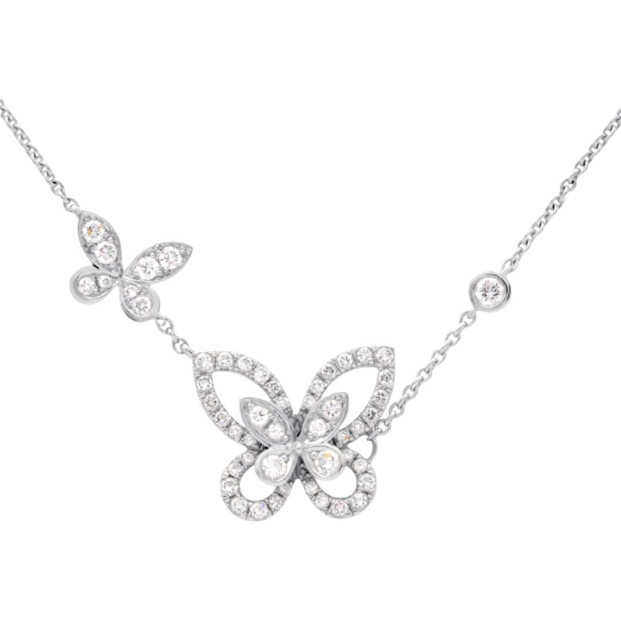 グラフ GRAFF ダブル バタフライ シルエット ネックレス ダイヤモンド