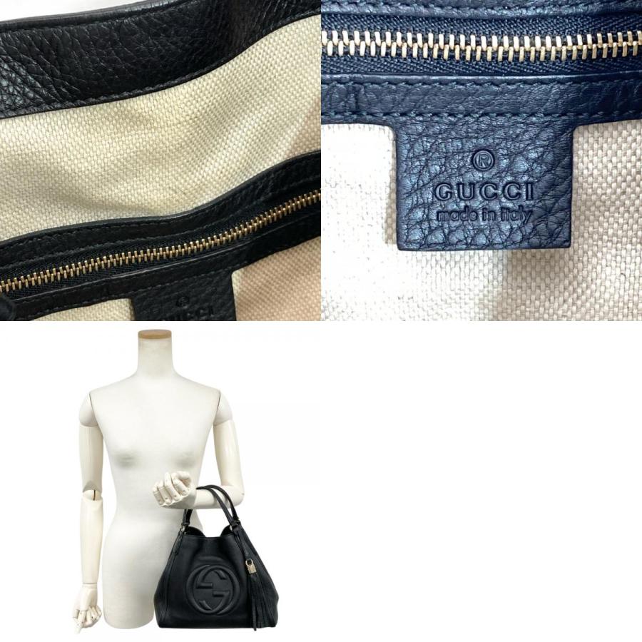 GUCCI（グッチ） ソーホー インターロッキングG ハンドバッグ レザー