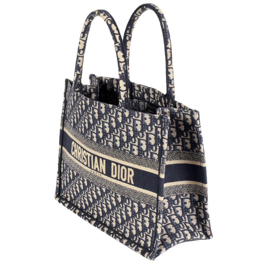 美品 Dior ディオール オブリーク ブックトート ミディアム 正規品 ディオール Dior オブリーク エンブロイダリー ブックトート