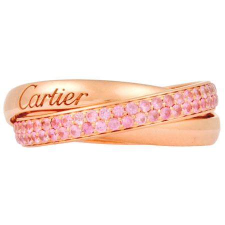 Cartier カルティエ トリニティ リング ピンクサファイア K18PG Cartier カルティエ トリニティ リング ピンクサファイア K18PG