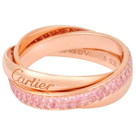 Cartier カルティエ トリニティ リング ピンクサファイア K18PG Cartier カルティエ トリニティ リング ピンクサファイア K18PG