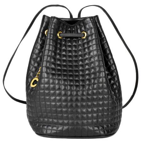 【未使用品】CELINE セリーヌ Cチャーム キルティング バックパック 黒 CELINE（セリーヌ） バックパック スモール Cチャーム キルティング