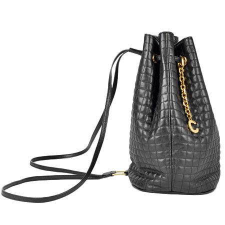 【未使用品】CELINE セリーヌ Cチャーム キルティング バックパック 黒 CELINE（セリーヌ） バックパック スモール Cチャーム キルティング