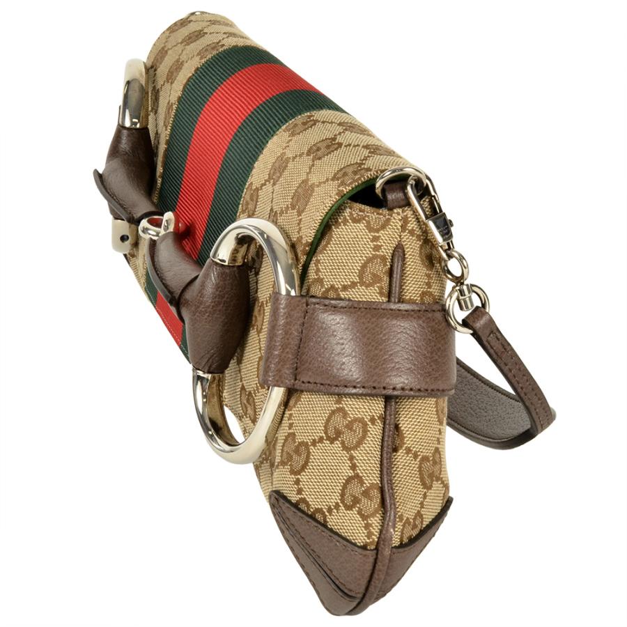 GUCCI グッチ ホースビット チェーン ハンドバッグ GGキャンバス