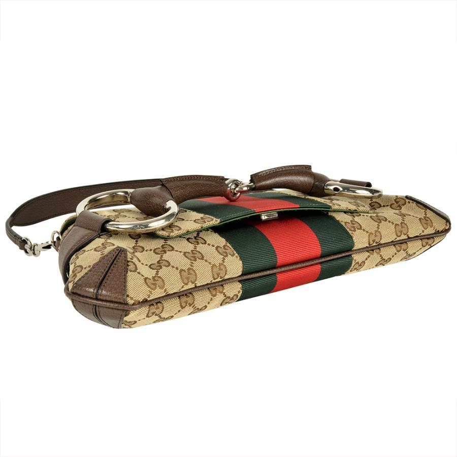 GUCCI（グッチ） ホースビット チェーン ハンドバッグ GGキャンバス