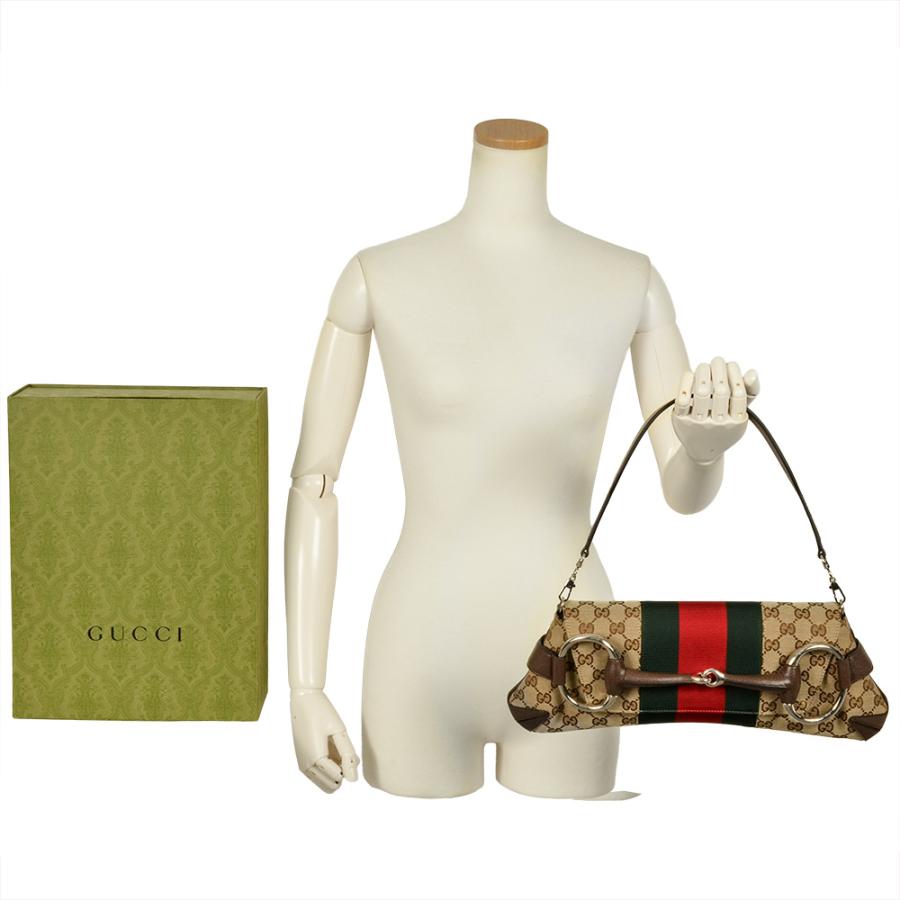 GUCCI（グッチ） ホースビット チェーン ハンドバッグ GGキャンバス