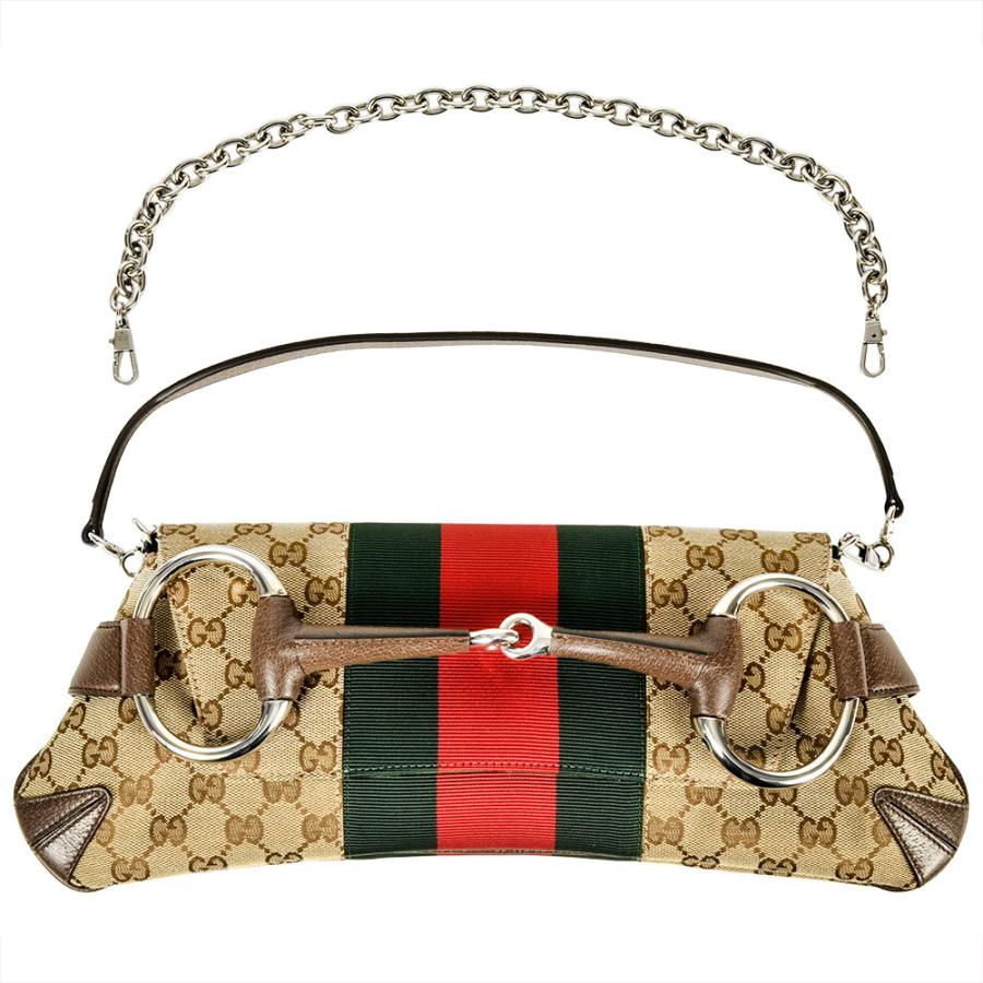 GUCCI（グッチ） ホースビット チェーン ハンドバッグ GGキャンバス