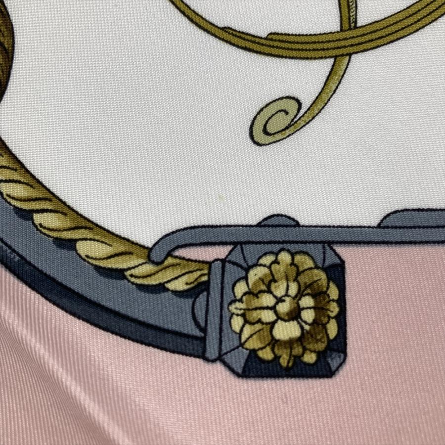HERMES エルメス カレ 90 SPRINGS スカーフ シルク ピンク 馬車 HERMES エルメス カレ 90 SPRINGS スカーフ シルク ピンク 馬車