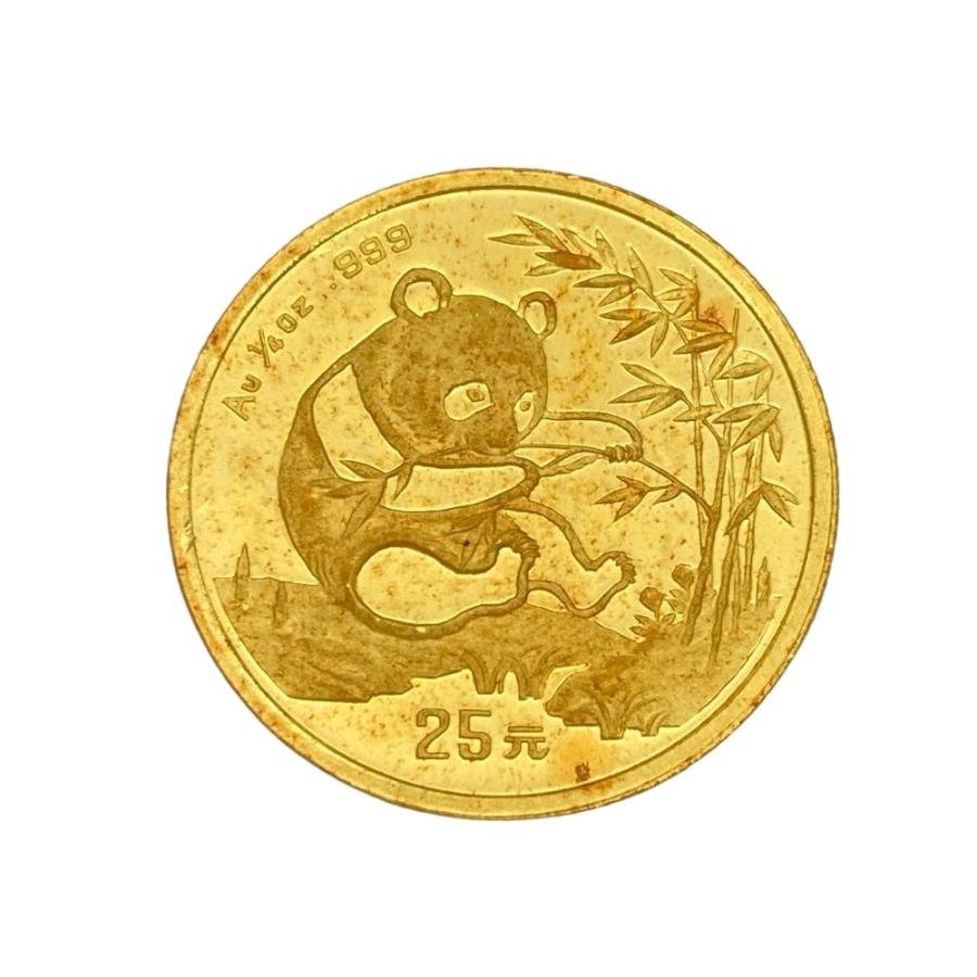 パンダ金貨 25元 純金 7.7g 1/4oz 金貨 ゴールド K24 中国 コイン 貨幣