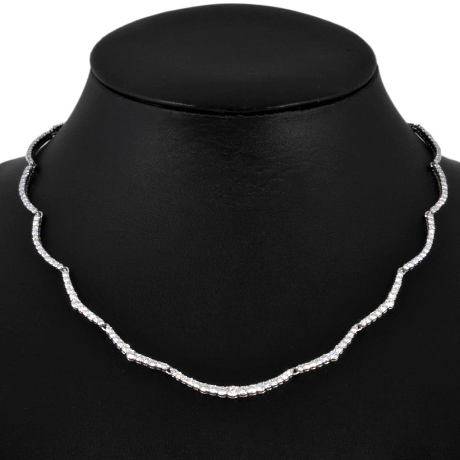 ウェーブ デザイン ネックレス ダイヤモンド 5.00ct Pt850 17.7g