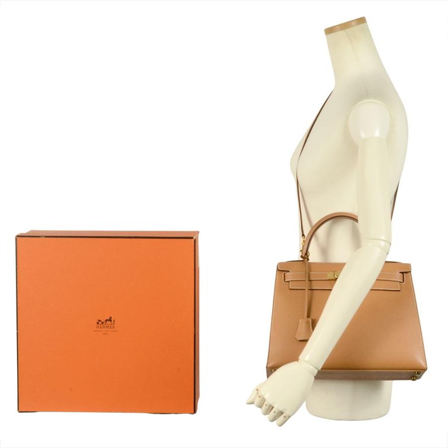 Kelly エルメス HERMES ケリー28 外縫い ハンドバッグ クシュベル 〇V