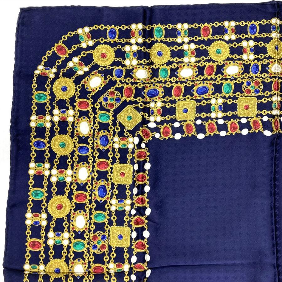 レディース CHANEL シャネル ココマーク 総柄 グリポア スカーフ カレ90