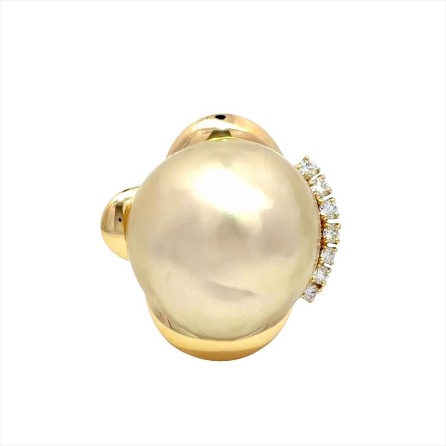 MIKIMOTO（ミキモト） パール 17mm リング 指輪 ダイヤモンド 0.14ct
