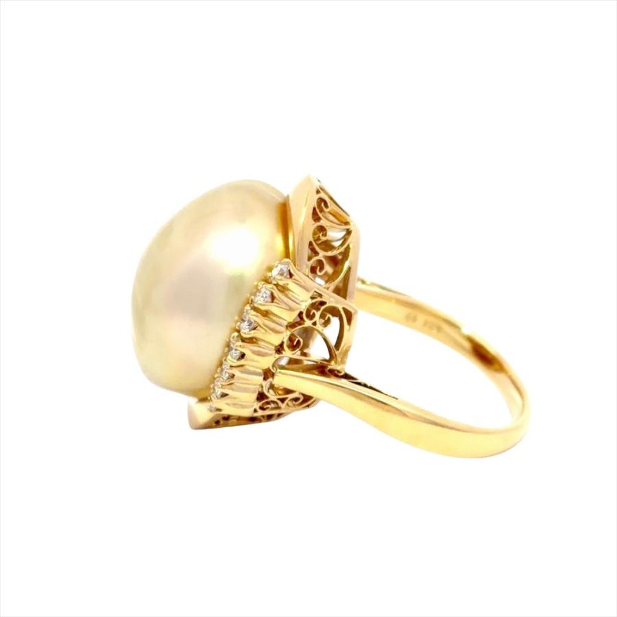 【最終お値下げ】MIKIMOTOパールダイヤリング 18K YG 11.5号 ミキモト MIKIMOTO アコヤ真珠 11号 リング K18イエローゴールド