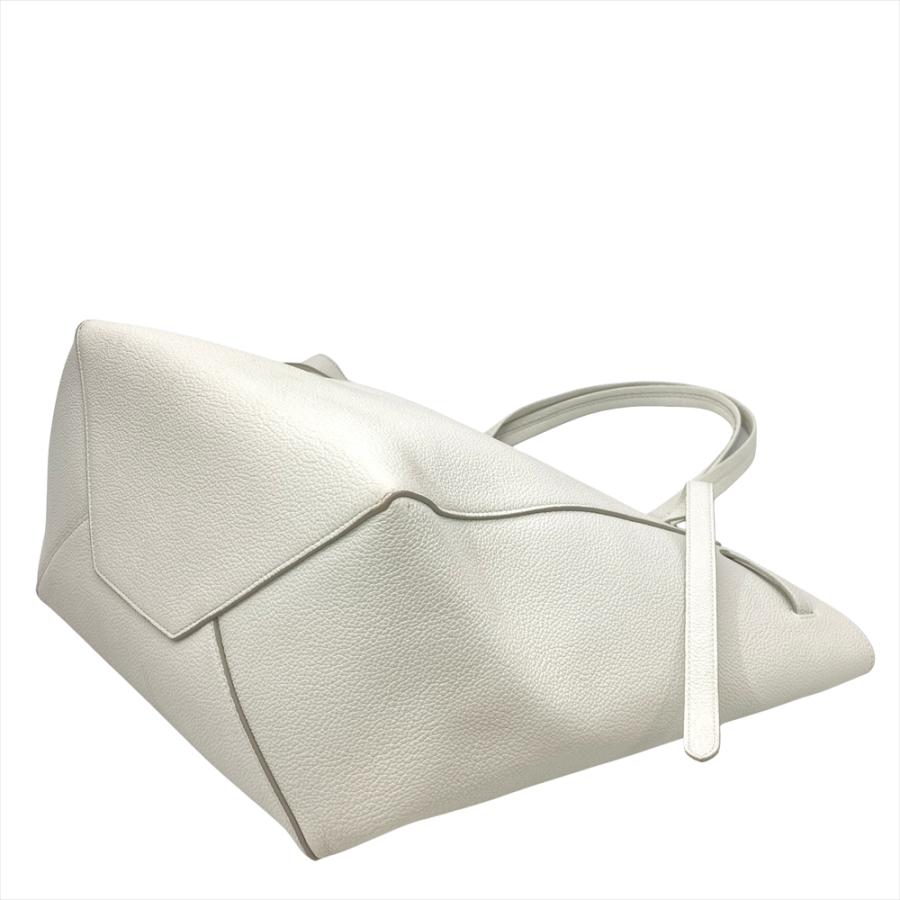 セリーヌ カバファントム トートバッグ グレインドカーフスキン ホワイト CELINE（セリーヌ） カバファントム スモール トートバッグ レザー