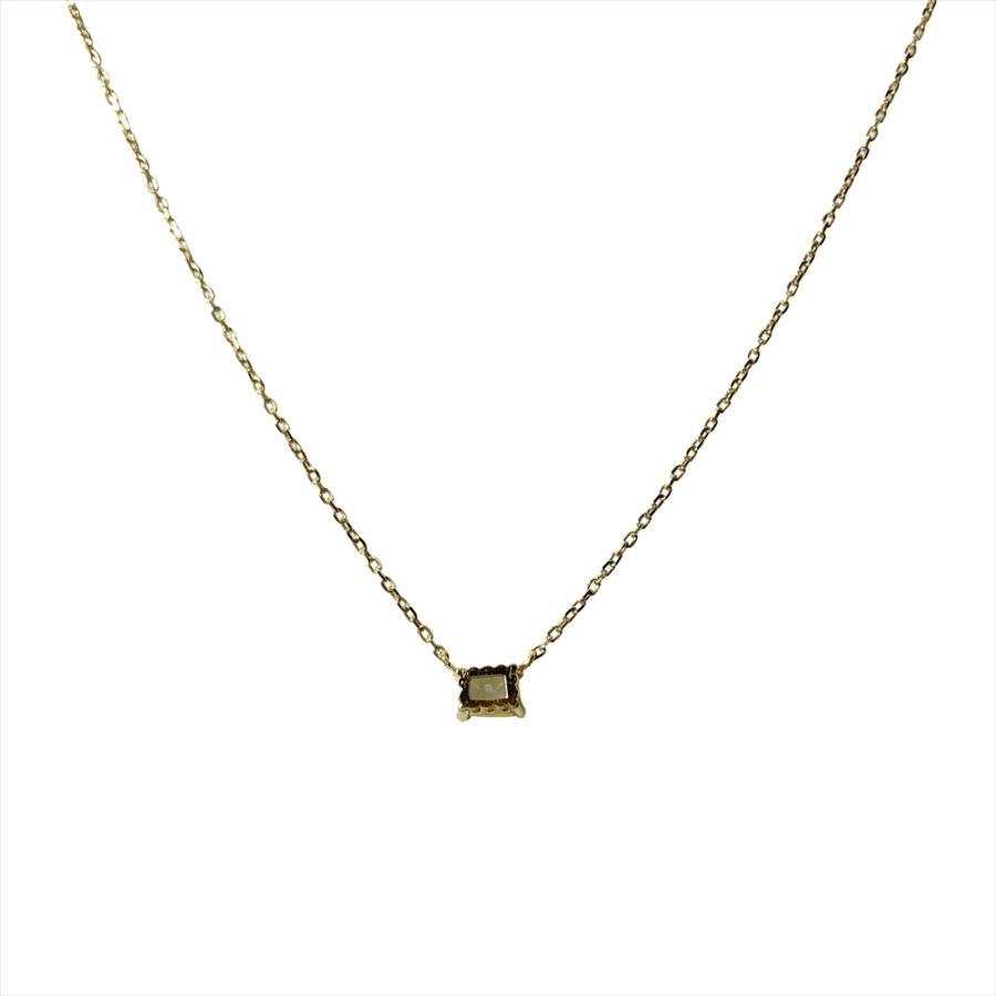 アガット 一粒石 ネックレス ゴールドカラー agete（アガット） 色石 ネックレス K18YG 1.3g チョーカー イエロー