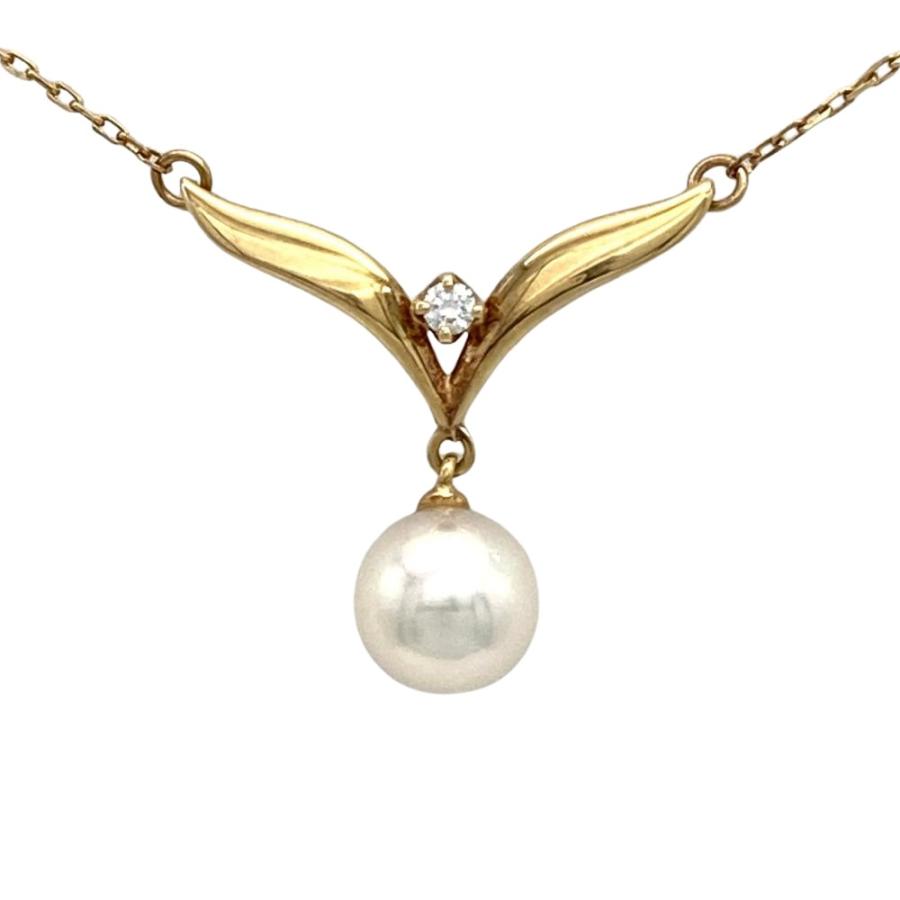 MIKIMOTO（ミキモト） パール 1P スイング ネックレス ダイヤモンド