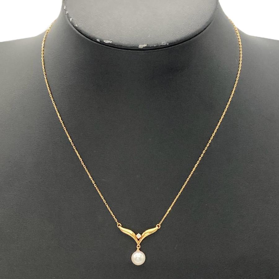 MIKIMOTO（ミキモト） パール 1P スイング ネックレス ダイヤモンド