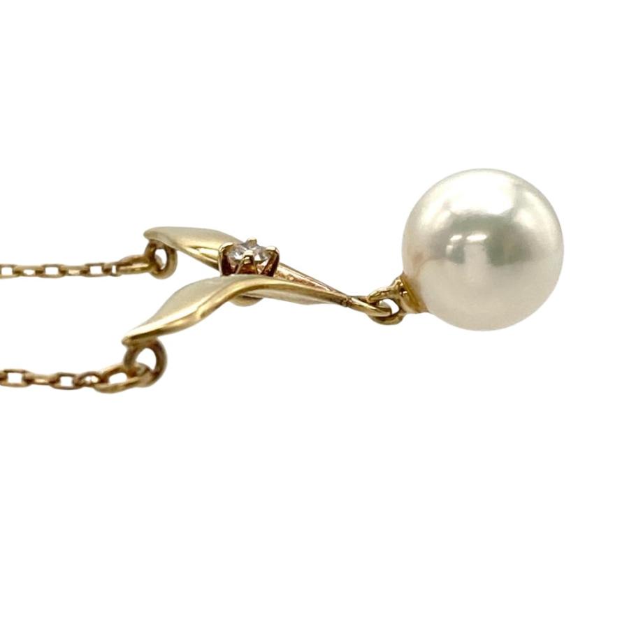 MIKIMOTO（ミキモト） パール 1P スイング ネックレス ダイヤモンド